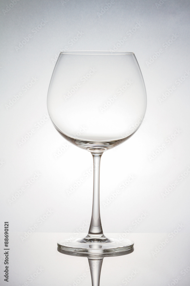 Empty wine glass isolated on white background Empty wine glass isolated on white background