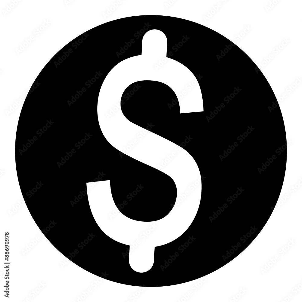 Dollar button. Dollar button.