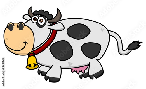 a smiling cow on profile
