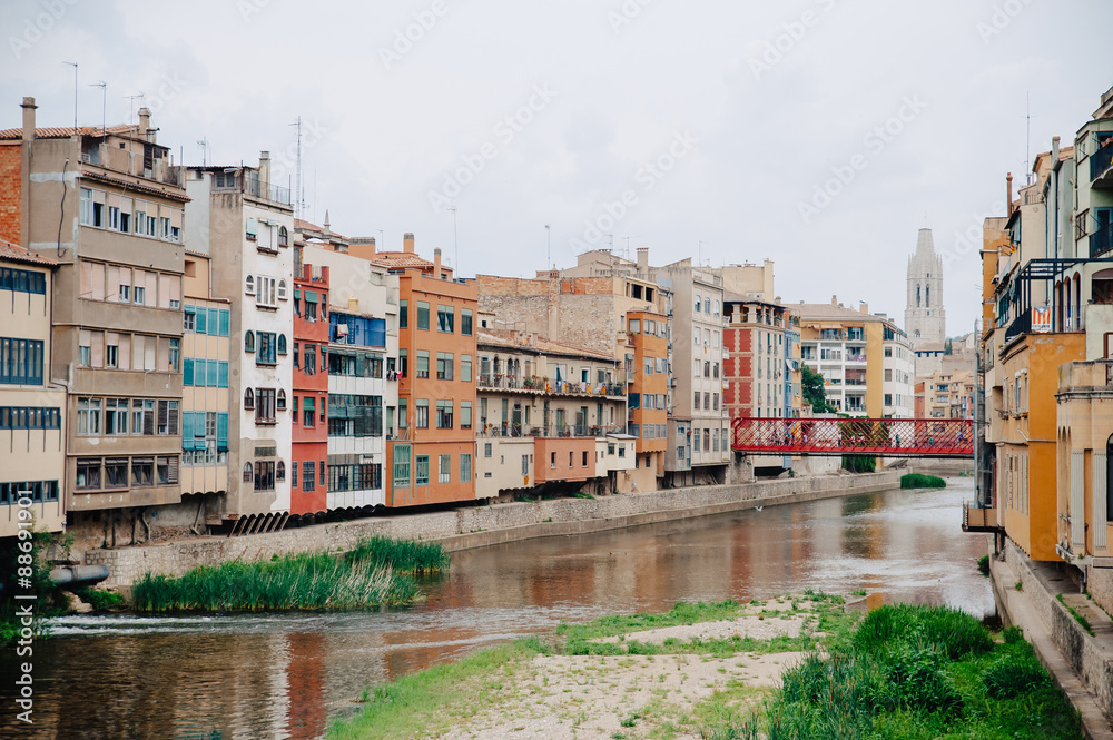The central part of the city Girona