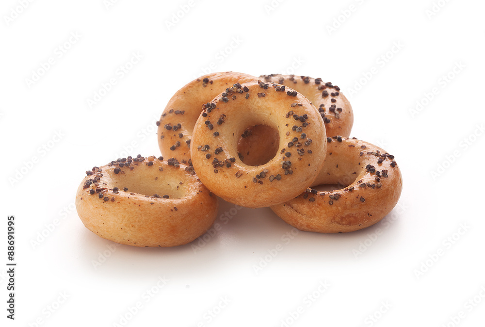 Mini ring-shaped cracknels with poppy Mini ring-shaped cracknels with poppy