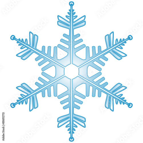 Schneeflocke, Schnee, Winter, Symbol, Vektor, blau, freigestellt