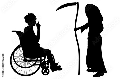 Vector silhouette of a woman.