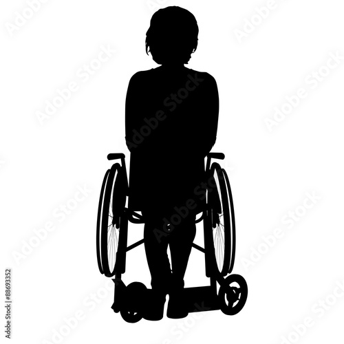 Vector silhouette of a woman.