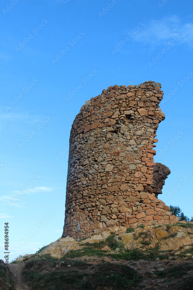 Ruinas de torre del castillo de Tossa de Mar