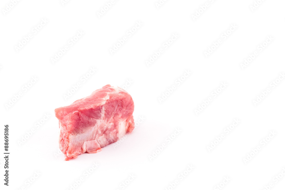 Raw Pork Ribs Isolated On White Background. Raw Pork Ribs Isolated On White Background.