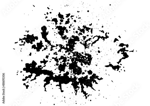 abstract splatter black color  background illustration isolate