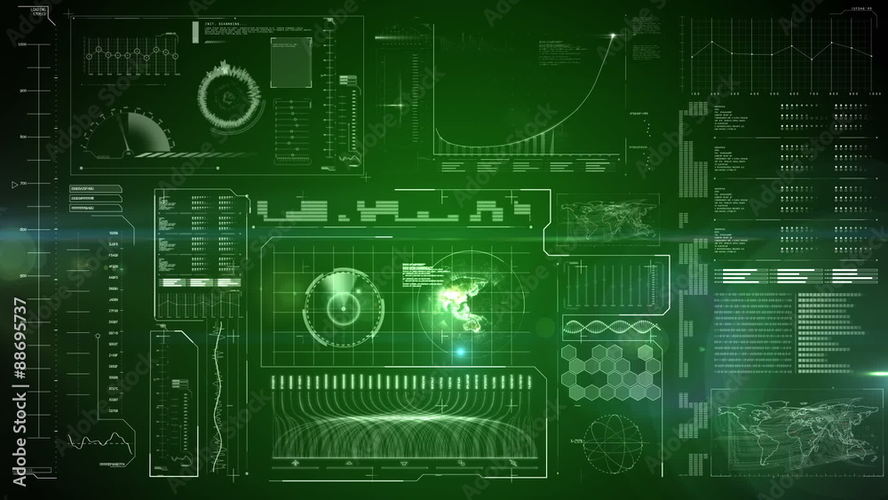 Green global business interface Green global business interface