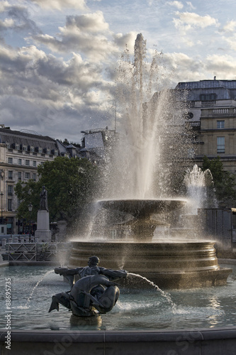 Fountain on Trafalgar Square London