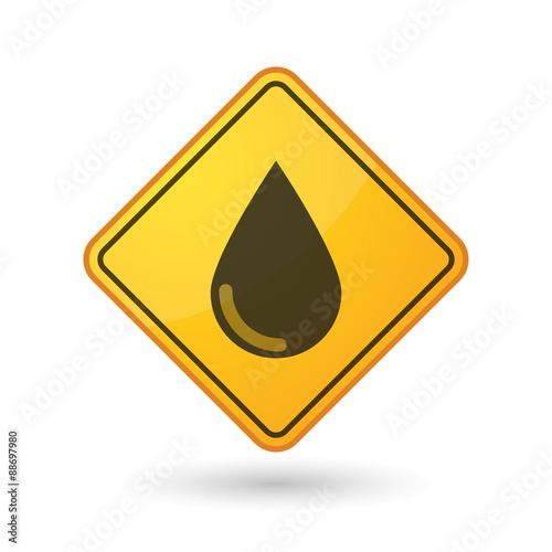 Awareness sign with  a blood drop