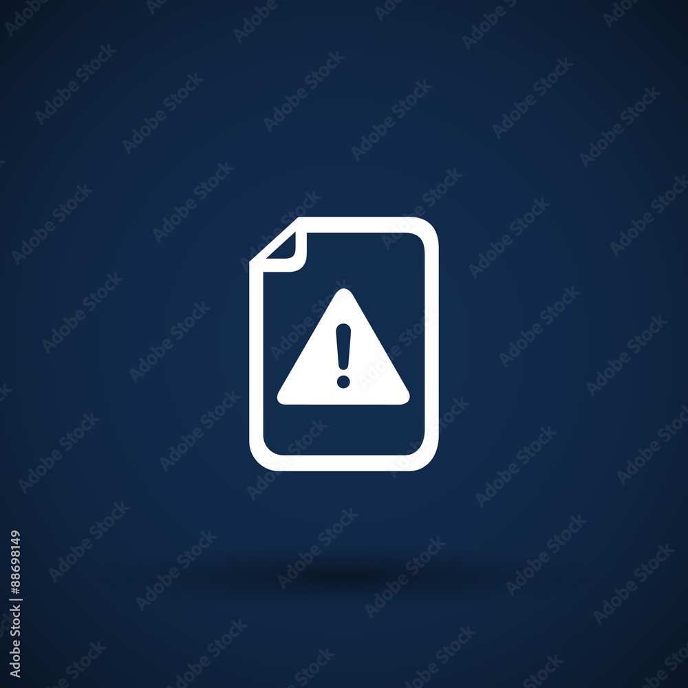 Security warning in browser icon alert bug business Security warning in browser icon alert bug business