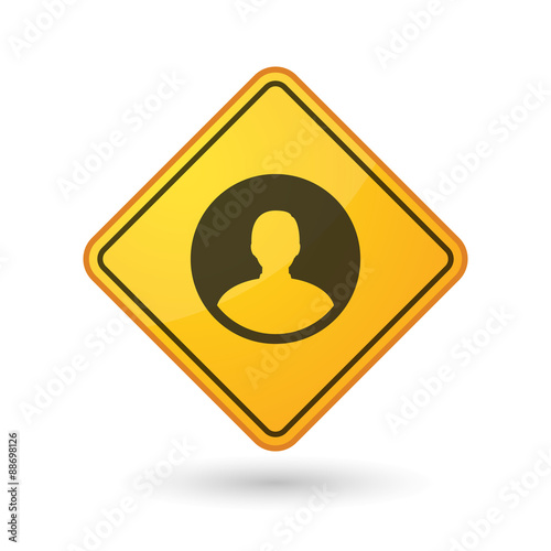 Awareness sign with  a male avatar