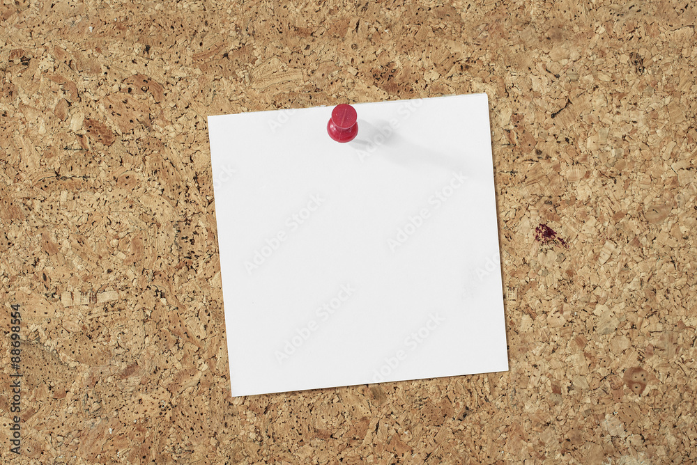 paper note on cork background paper note on cork background