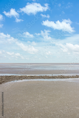 sea in blue sky