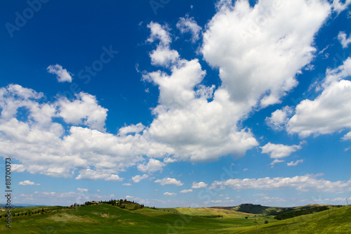 Fields in Tuscany  Italy