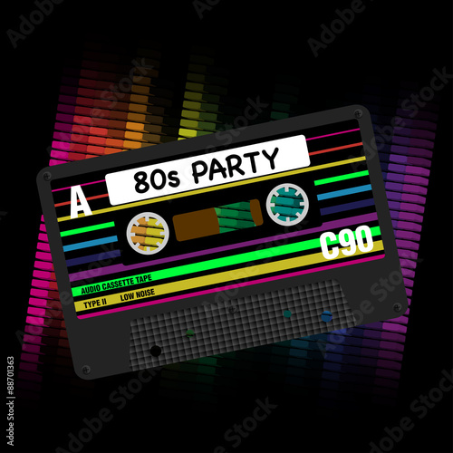Vector 80s Party Background