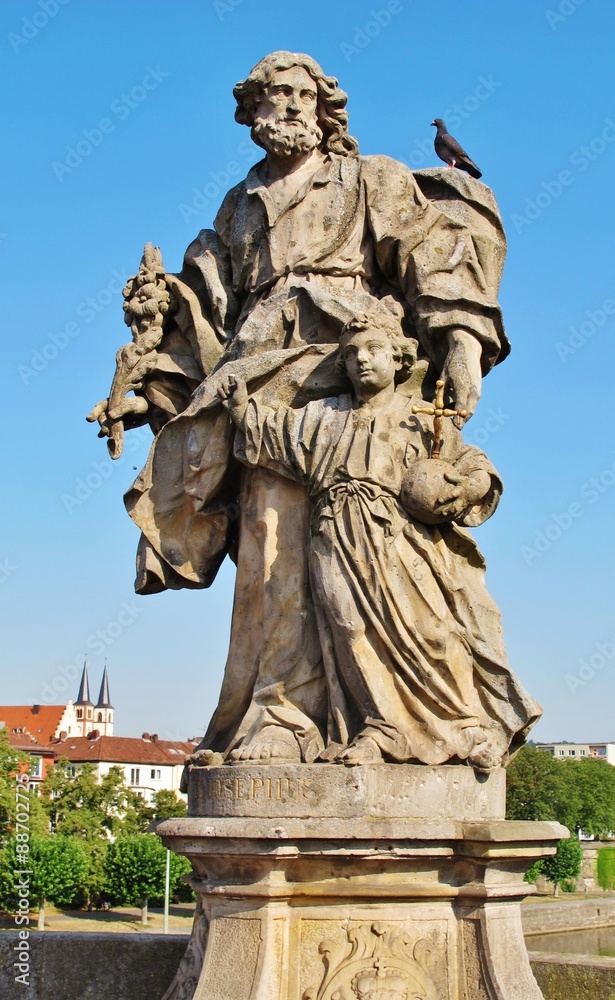 Joseph mit dem Jesusknaben, Alte Mainbrücke, Würzburg