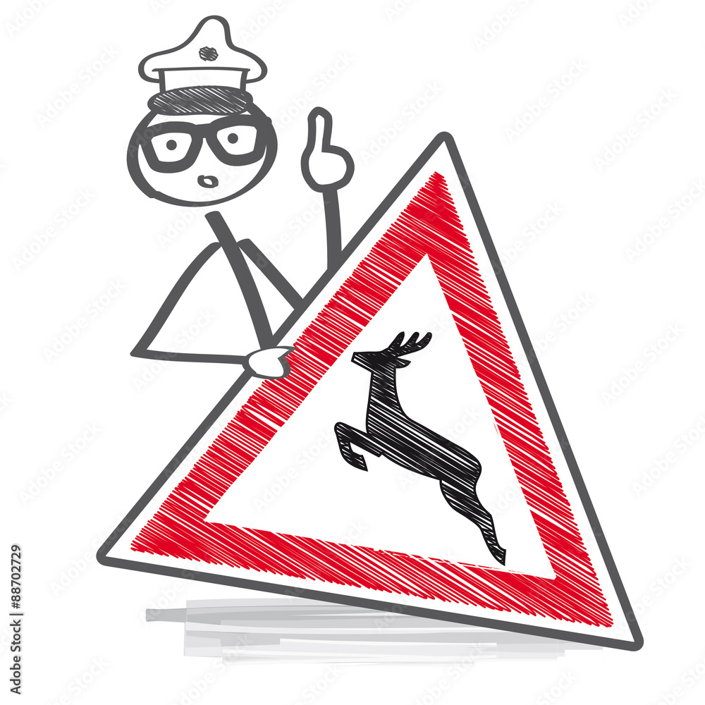 Fototapeta premium Achtung Wildwechsel