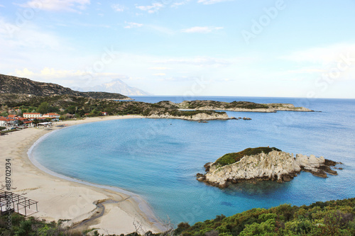 View for the beach in Chalkidiki in Greece