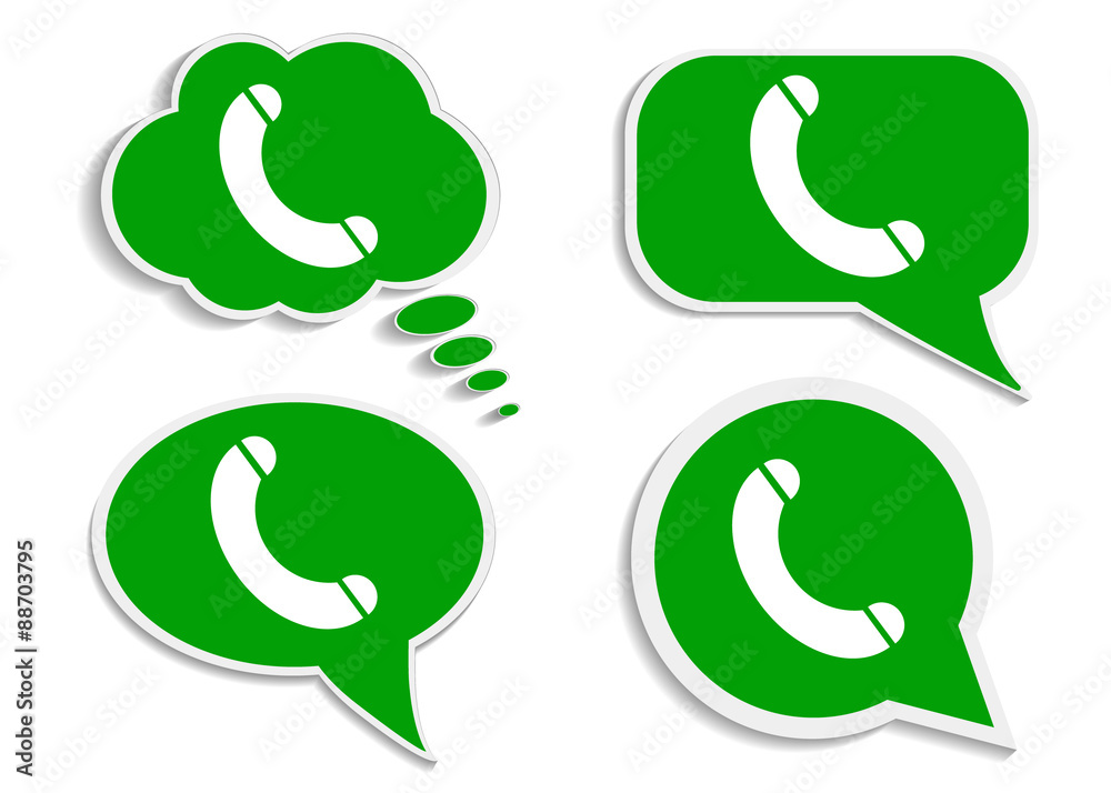 green think bubble phone icon green think bubble phone icon