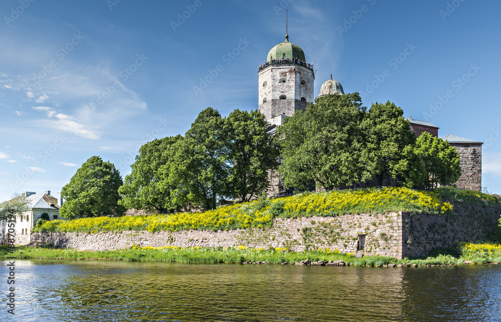 Fortress in Vyborg city, Russia