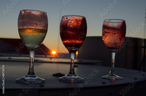 Frozen Wine Glasses in Antarctica
