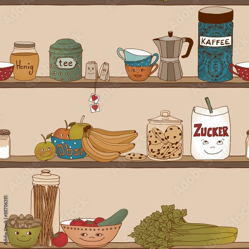 Küchenregal / Hintergrundmuster