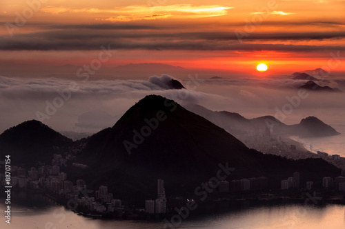Rio de Janeiro Mountains by Sunrise