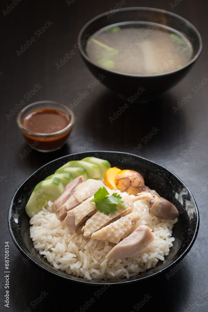 rice steamed with chicken soup rice steamed with chicken soup