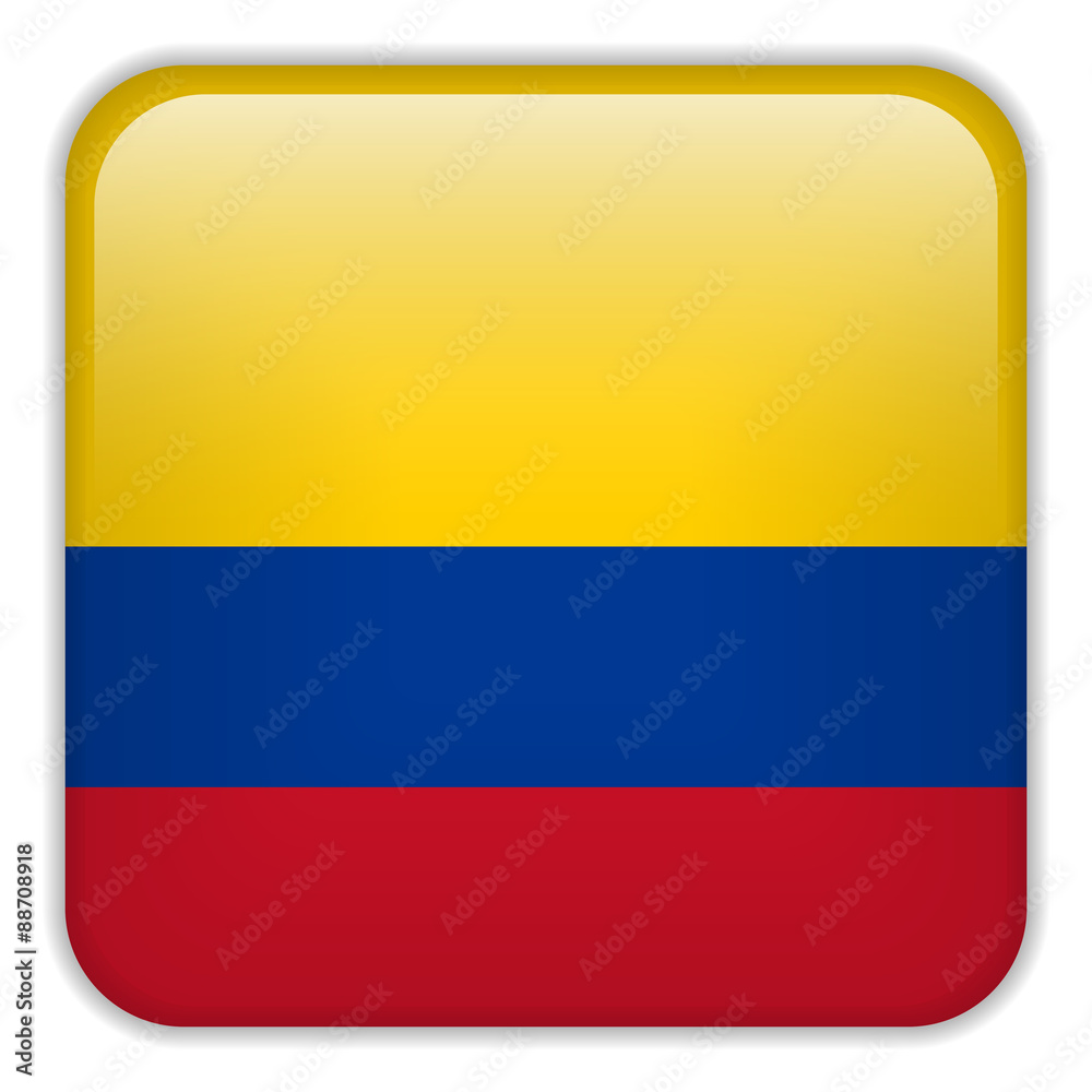 Colombia Flag Smartphone Application Square Buttons Colombia Flag Smartphone Application Square Buttons