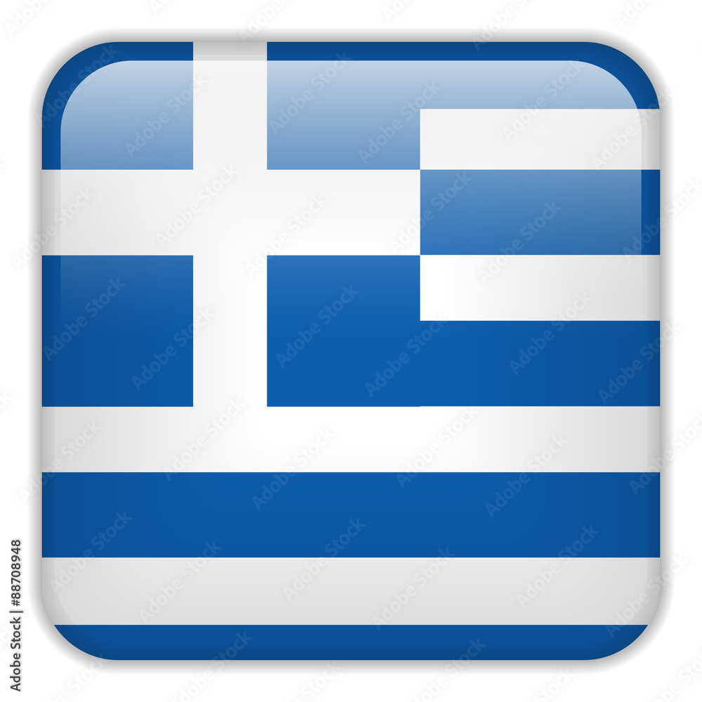 Greece Flag Smartphone Application Square Buttons Greece Flag Smartphone Application Square Buttons