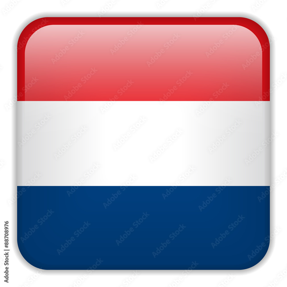 Netherlands Flag Smartphone Application Square Buttons Netherlands Flag Smartphone Application Square Buttons