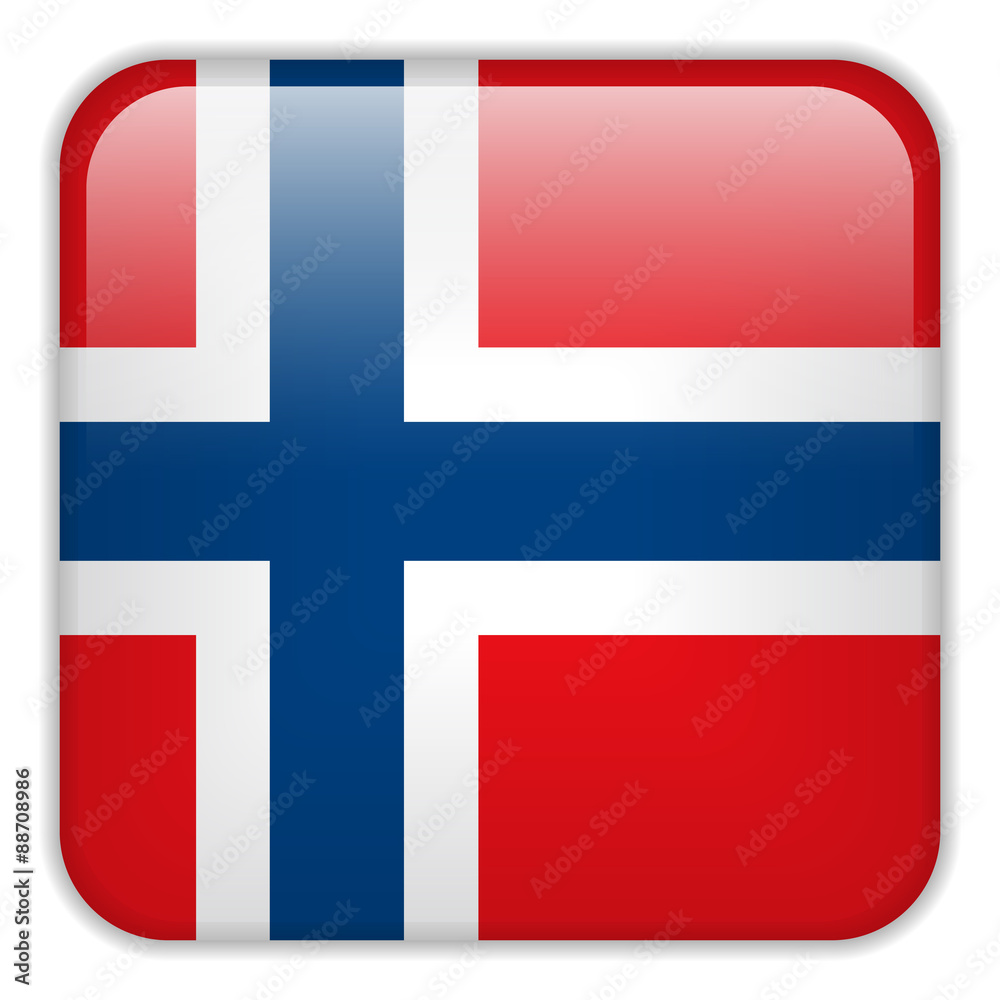 Naklejka premium Norway Flag Smartphone Application Square Buttons