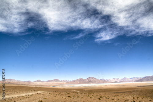 Highlands in the Andes in Bolivia  