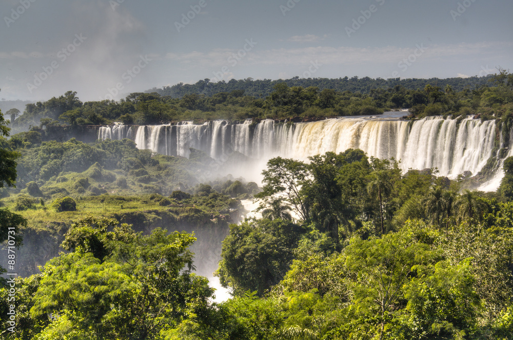 Iguazu waterfalls in Puerto Iguazu, Argentina
