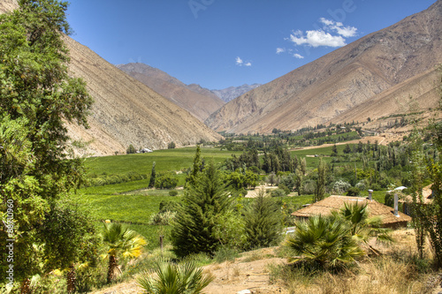 View over the Elqui valley in Chile
 photo