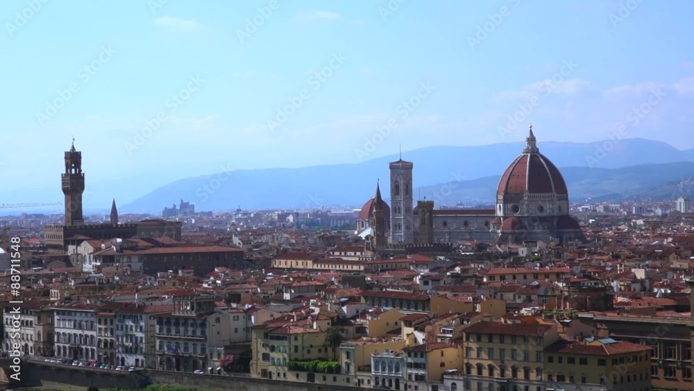 Cityscape with the Palazzo Vecchio and the Duomo, Florence, Tuscany, Italy, Europe Cityscape with the Palazzo Vecchio and the Duomo, Florence, Tuscany, Italy, Europe