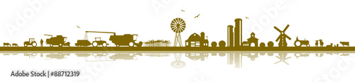 Landschaft Gedreideernte
