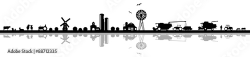Landschaft Gedreideernte
