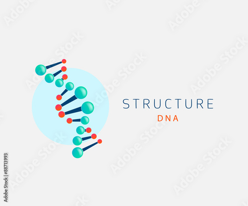 dna abstract icon, logo design template