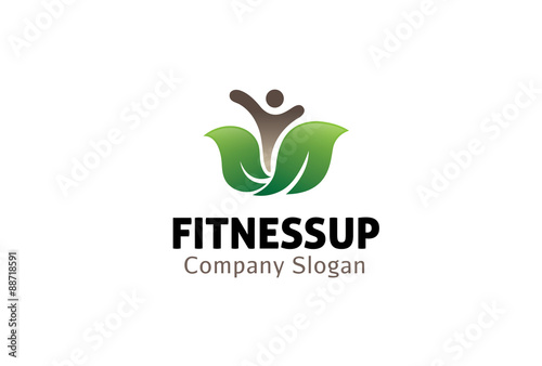 Abstract Body Leaves Logo Vector Icon Design Illustration