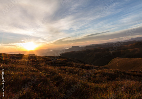Sunrise at Drakenberg Mountains photo