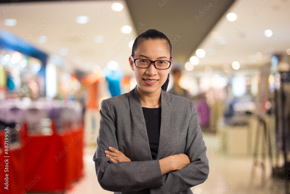 Businesswoman in the shopping mall. Businesswoman in the shopping mall.