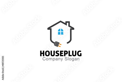 House plug Logo template