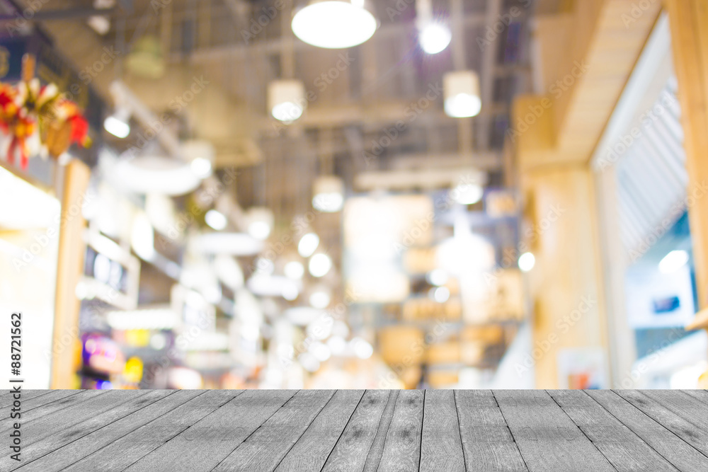 Blurred image of shopping mall and bokeh background Blurred image of shopping mall and bokeh background
