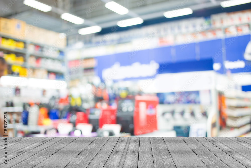 Fototapeta premium Blurred image of shopping mall and bokeh background