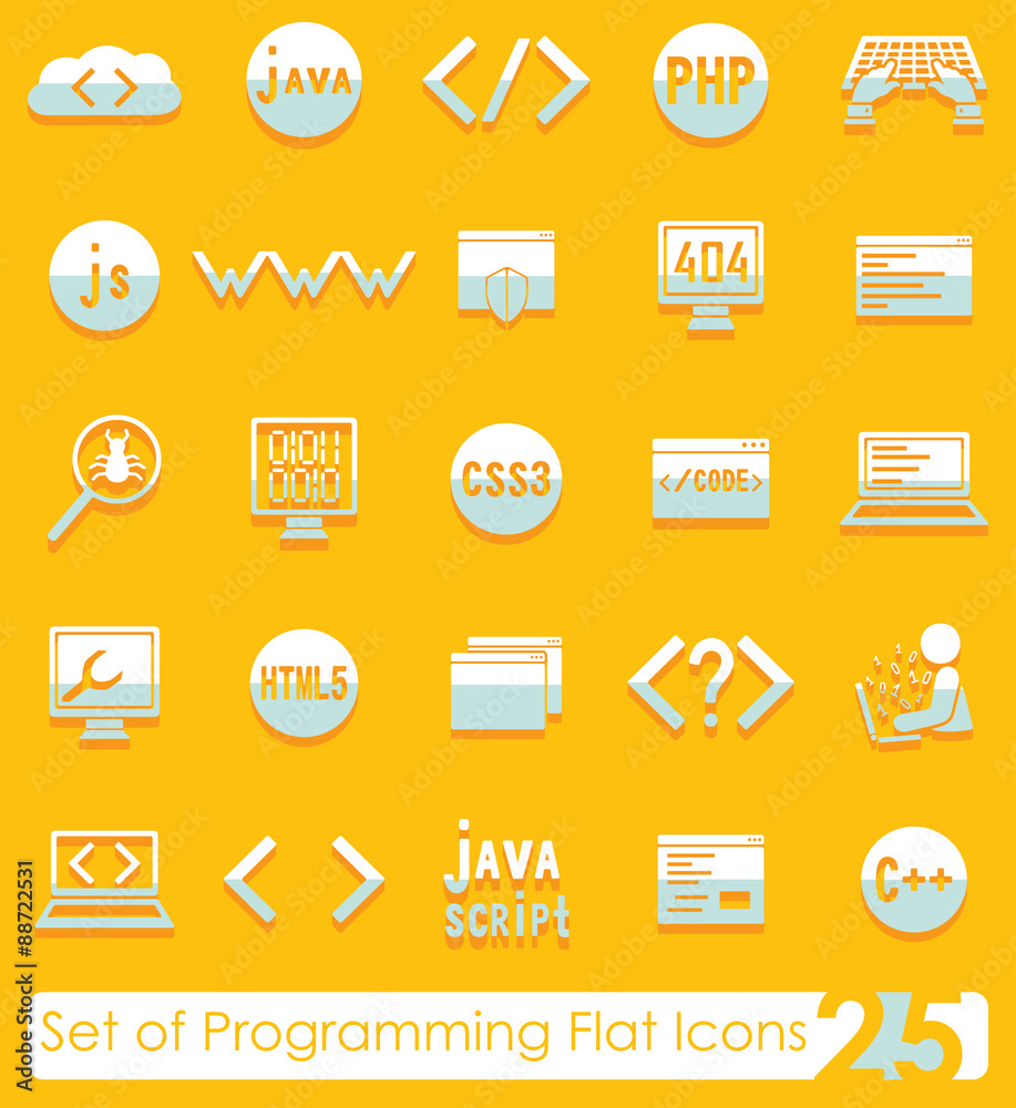 Set of programming icons Set of programming icons