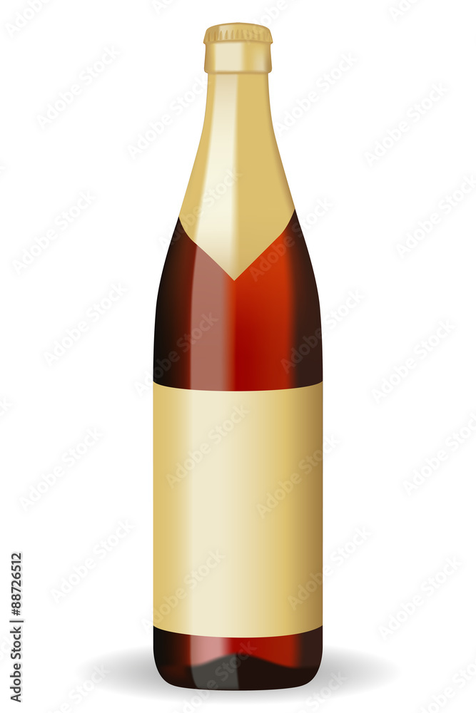 A bottle of beer with blank label A bottle of beer with blank label
