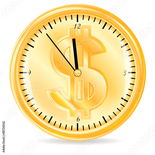 Time is money sign - watch with dollar symbol
