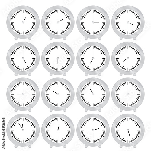 Table watch with different time indication